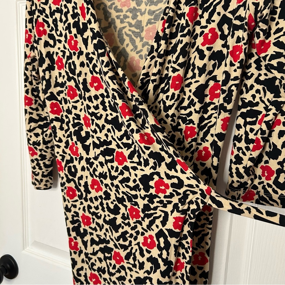 LK Bennett Kaisa Cheetah Print Wrap Dress - Picture 9 of 9
